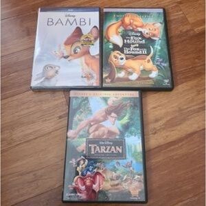 Disney DVD Set: Bambi, Fox and the Hound, Tarzan